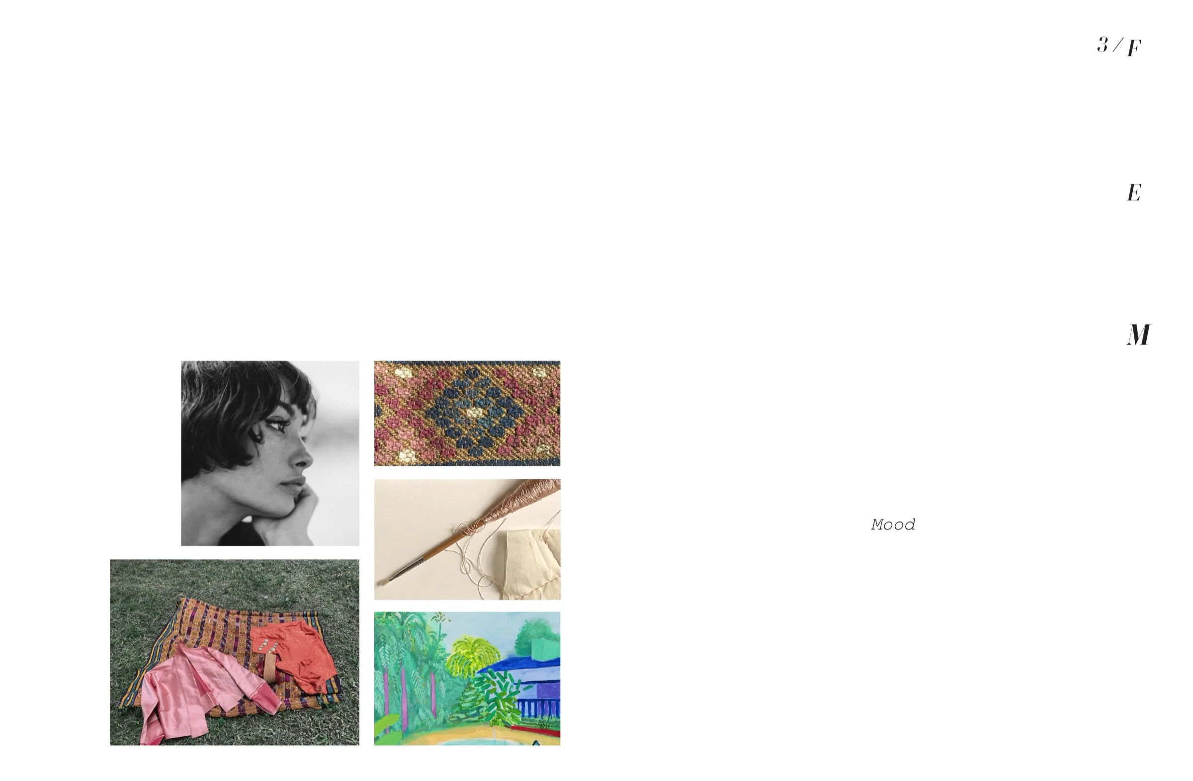 Amtsu, collection page 5: geometric Bhutanese pattern meeting painted brushwork