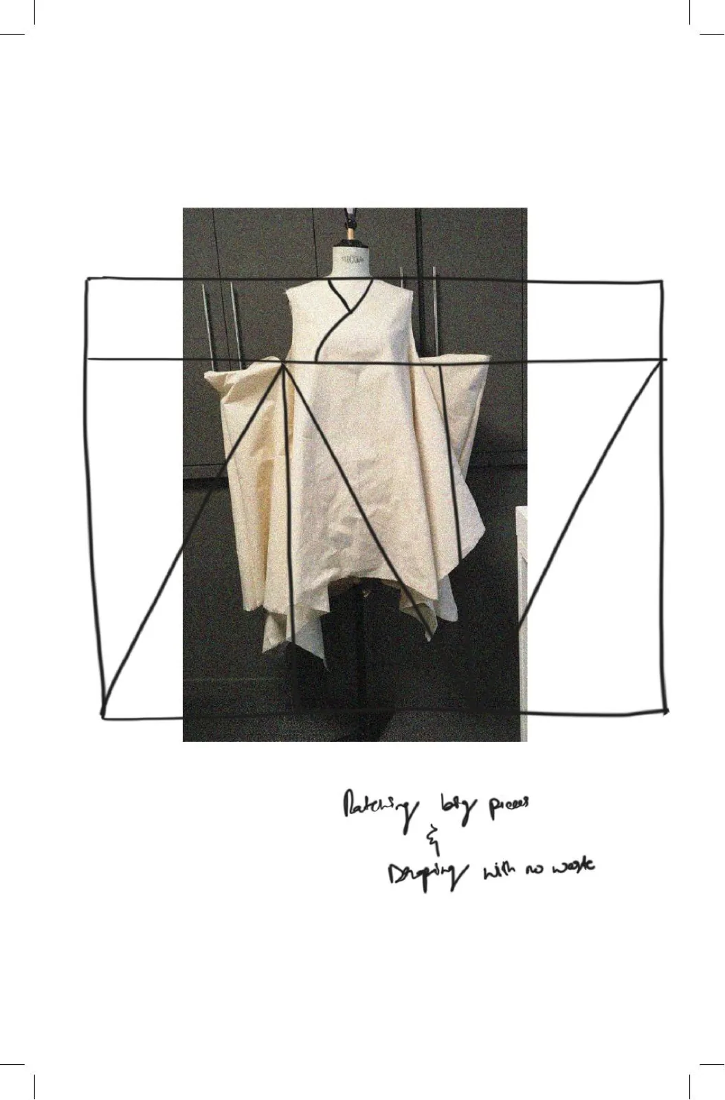 esreveR, textile and portrait research collage