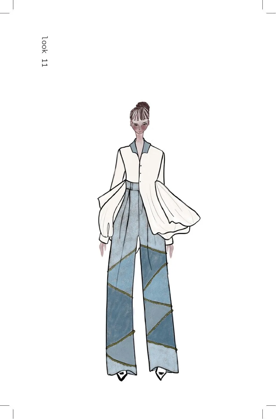 esreveR, a look, fashion illustration