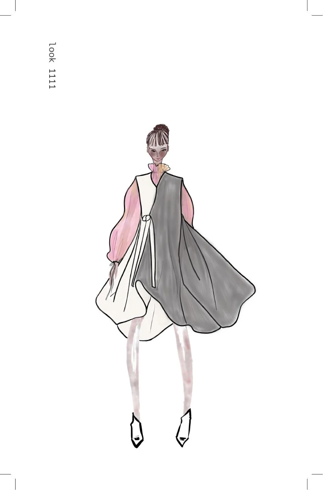 esreveR, a look, fashion illustration