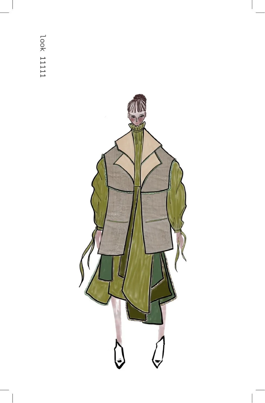 esreveR, a look, fashion illustration