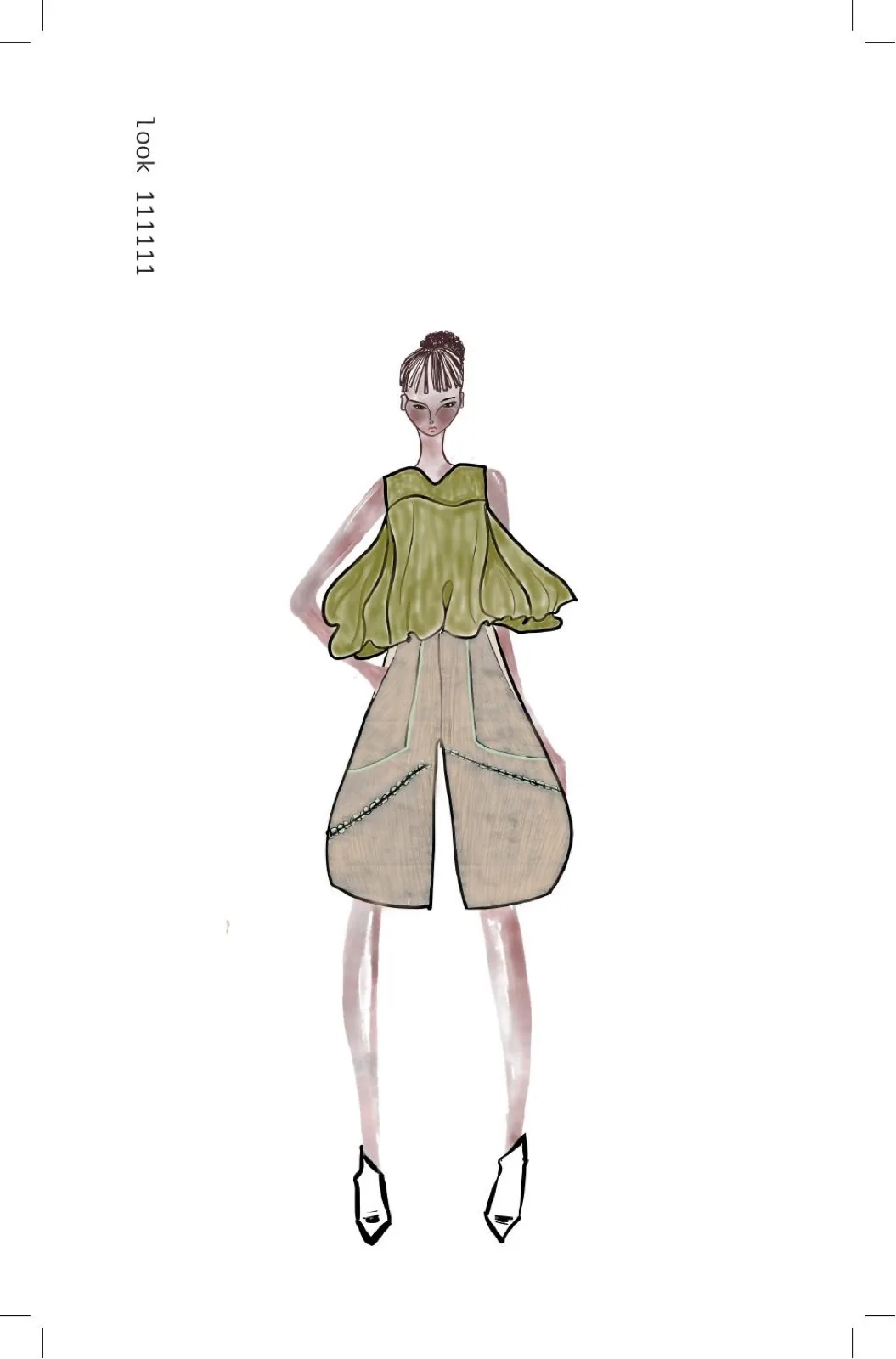 esreveR, a look, fashion illustration