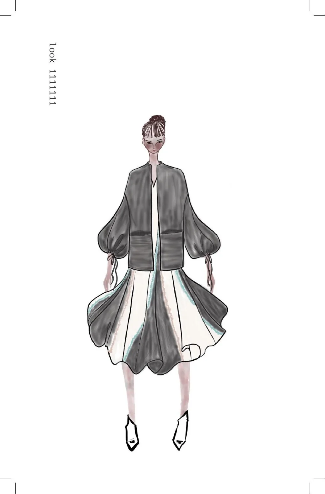 esreveR, a look, fashion illustration