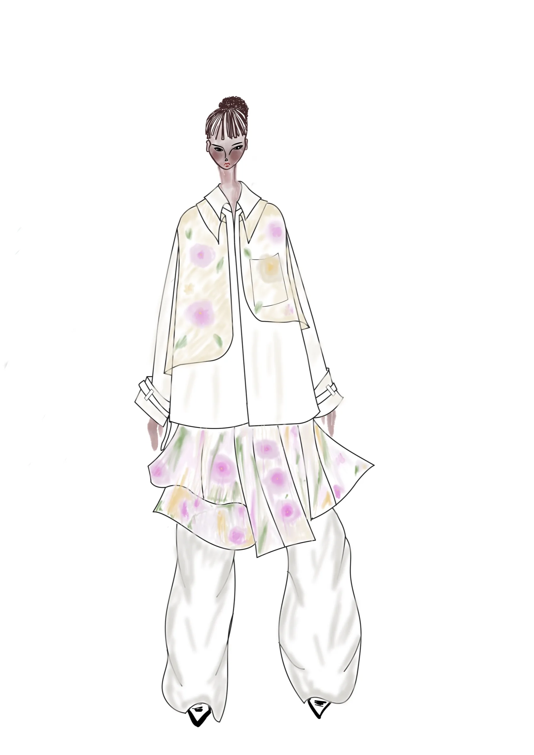 From Pema, look 1, fashion illustration