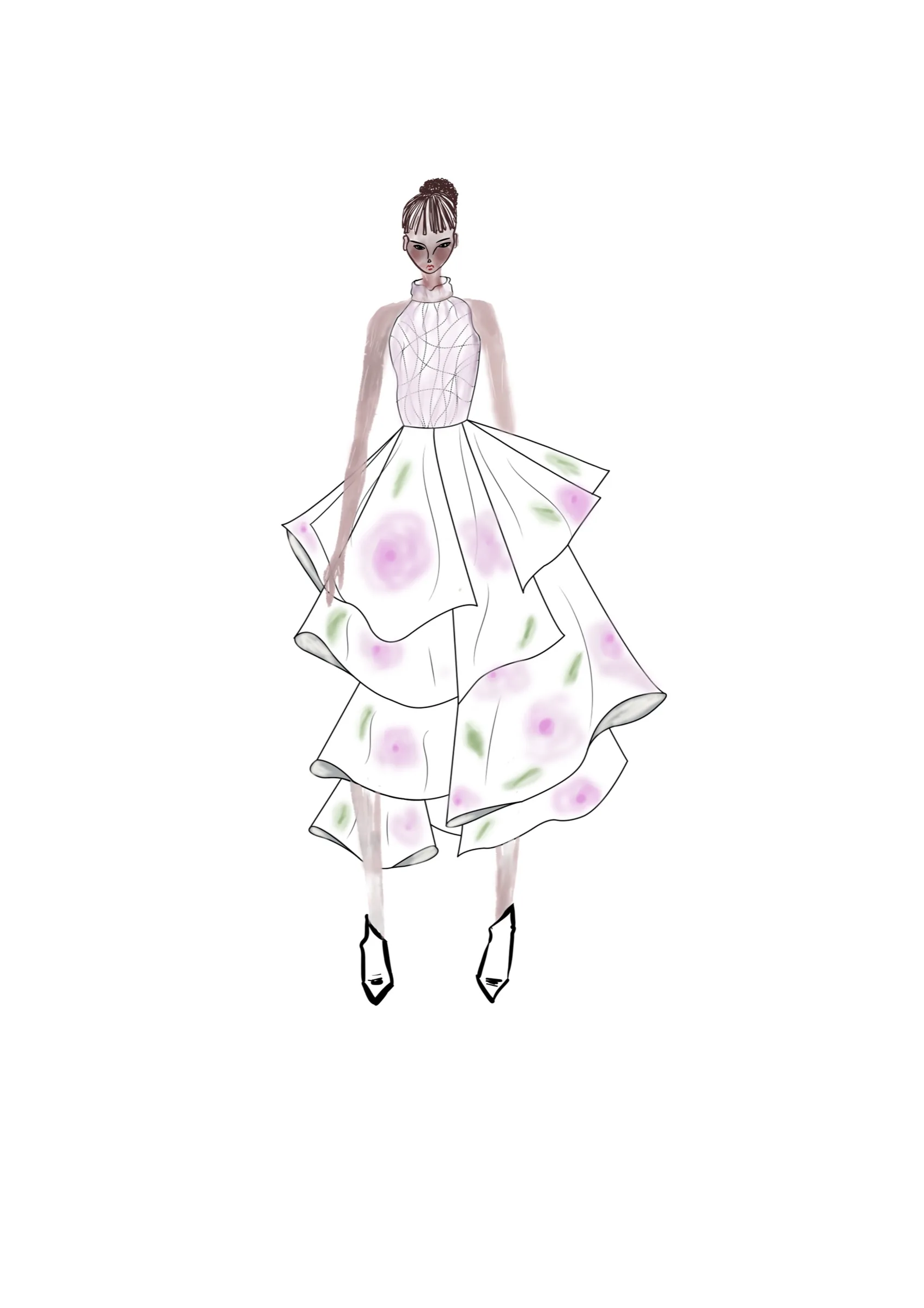 From Pema, look 3, fashion illustration