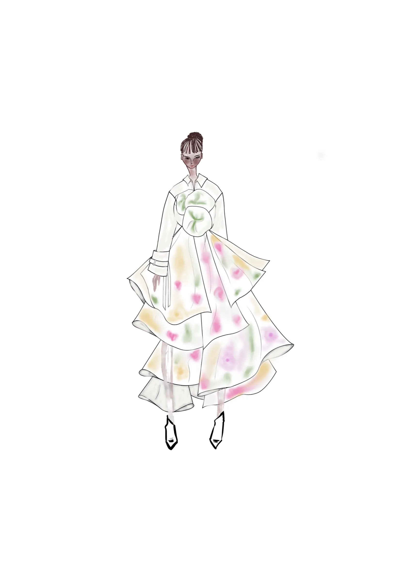 From Pema, look 9, fashion illustration