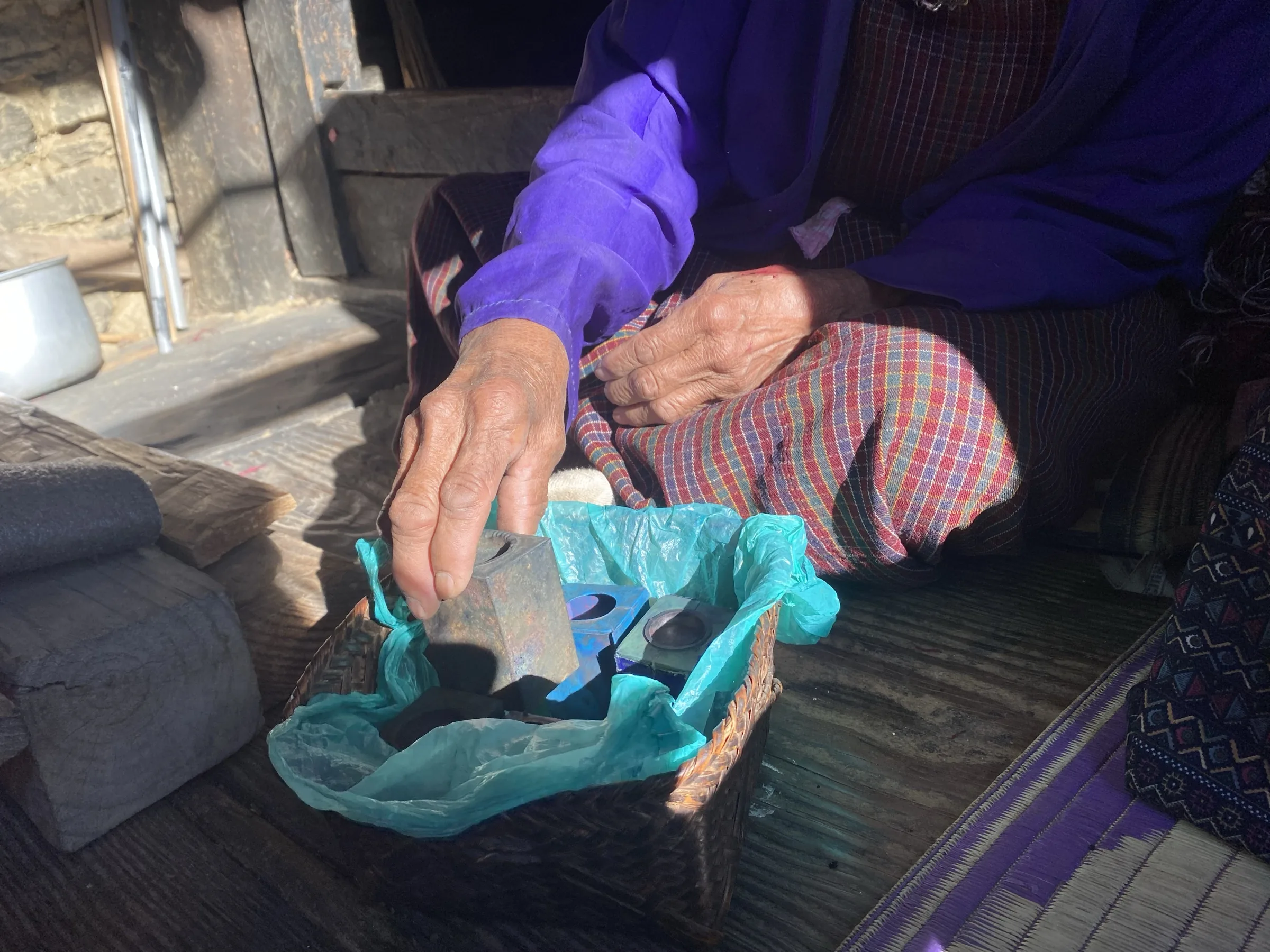 Hands that have woven for decades
